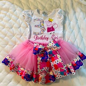 Peppa Pig tutu and 3rd Birthday Shirt